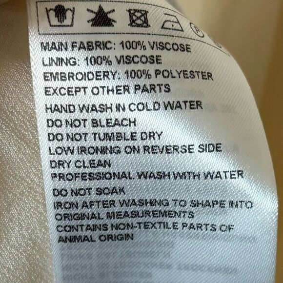 Ba&Sh Colombe Embroidered Boho Mini White Shift Dress Long Sleeve Size M - Picture 11 of 12